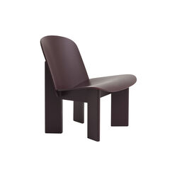 Chisel Lounge Chair, dark bordeaux lacquered beech, HAY