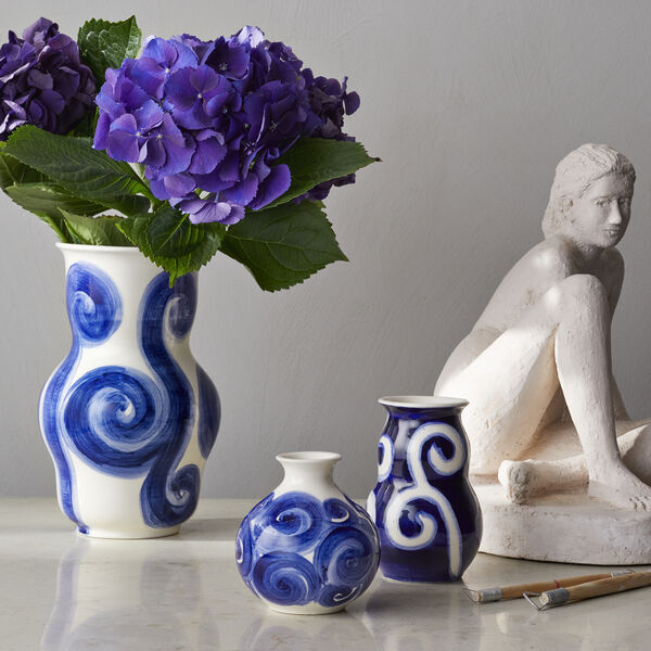 Tulle vase, bl&aring;, K&auml;hler