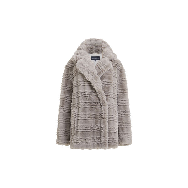 70VAR-DARYN FAUX FUR COAT, grey, French Connection