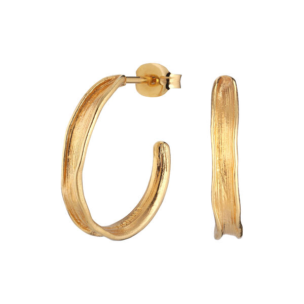 Græs øreringer, gullbelagt, Flora Danica Jewellery