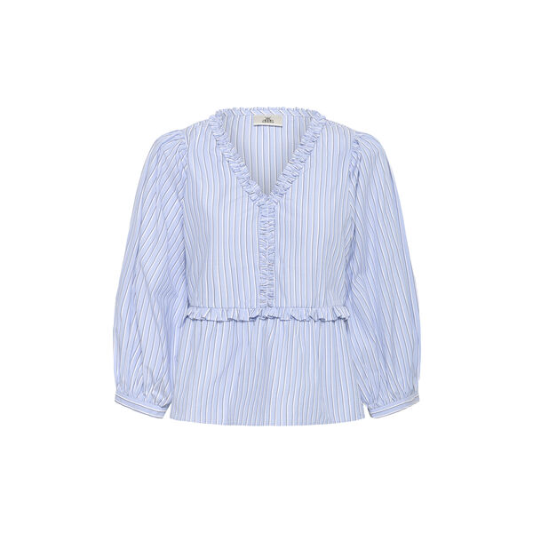 KBDanielle Blouse, subdued blue stripe, Karen by Simonsen