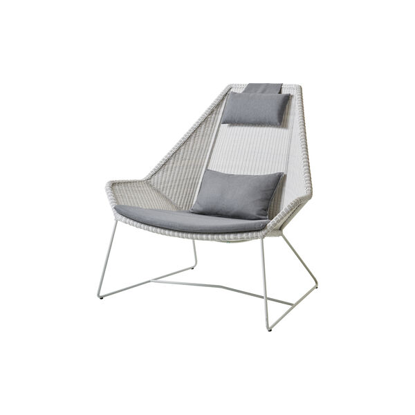 Putesett til Breeze highback stol, grey, Cane-line