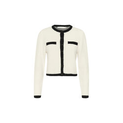GZalpha ls contrast cardigan, ivory/black comb, Gestuz