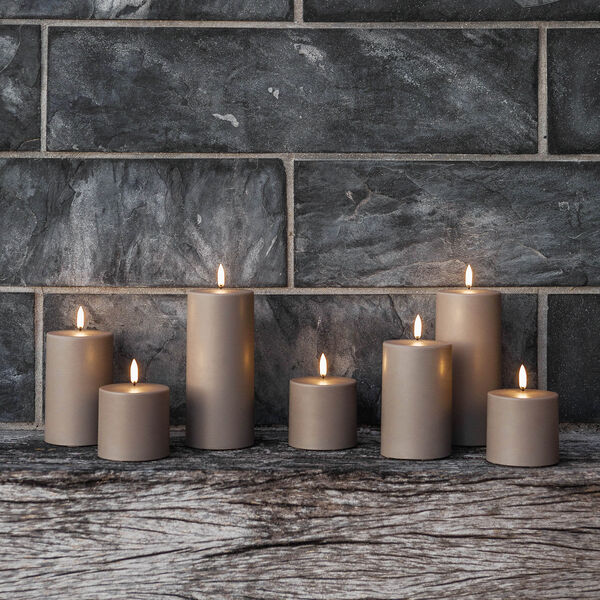 LED utend&oslash;rs bloklys 15 cm, sandstein, Uyuni Lighting