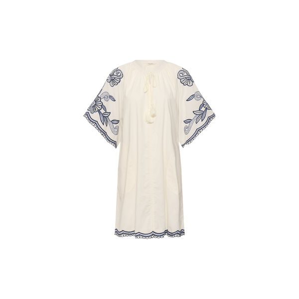 BreannaPW Dress, whisper white w blue emb, Part Two