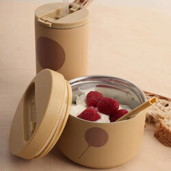 KIDS THERMO FOOD BOX, beige, Design Letters