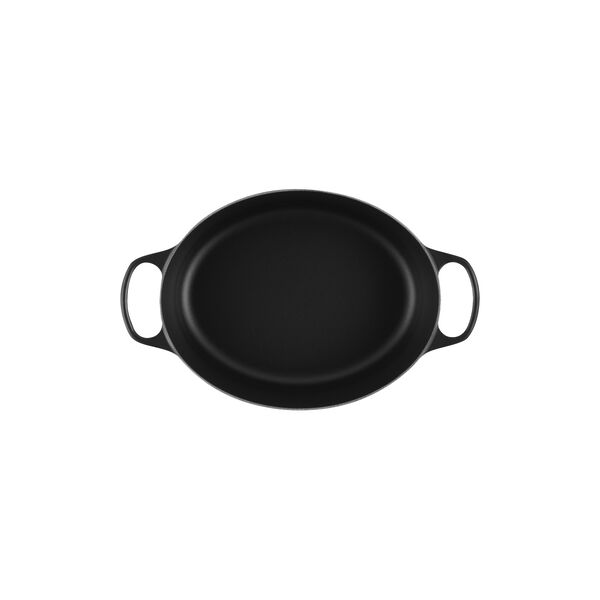 Signature st&oslash;pejern oval gryte &Oslash; 31 cm, matte black, Le Creuset