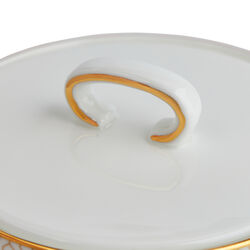Gio Gold sukkersk&aring;l og fl&oslash;tekanne, gull/hvit, Wedgwood