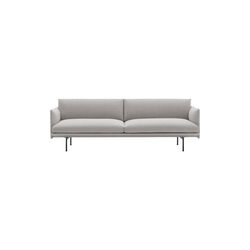Outline Sofa 3-seter, leire/svart Outline Sofa 3-seter, leire/svart, Muuto