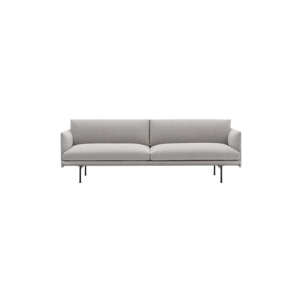 Outline Sofa 3-seter, leire/svart Outline Sofa 3-seter, leire/svart, Muuto