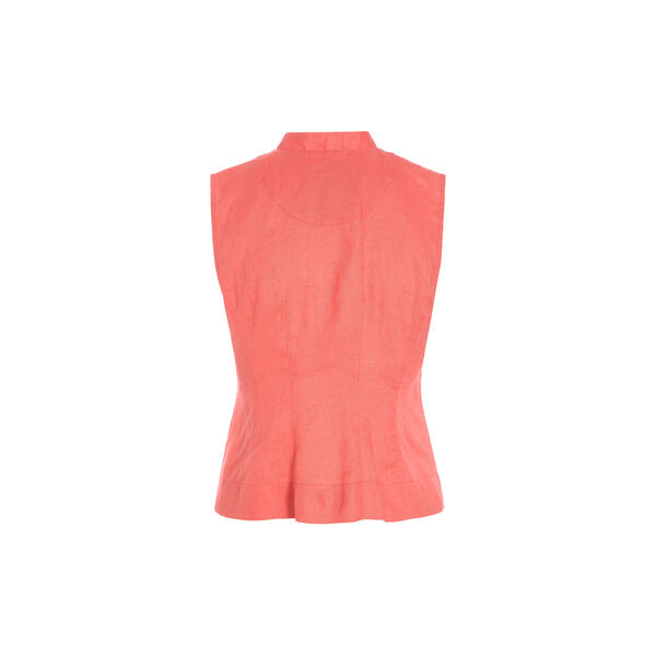 Airy linen sleeveless blouse, cool coral, BITTE KAI RAND