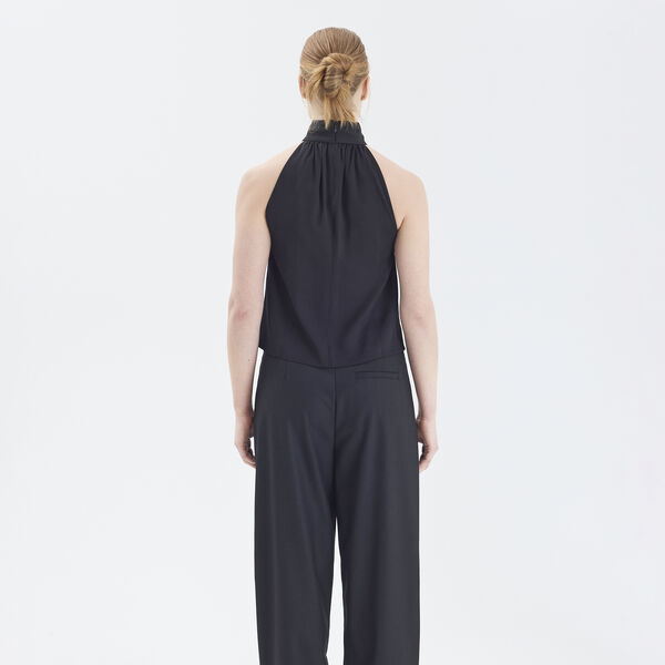 2ND Aqualita - Fluid Twill top, svart, 2NDDAY