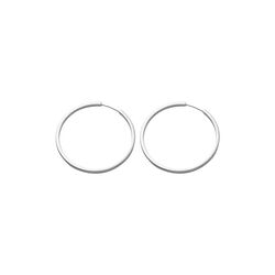 Circle&nbsp;Line&nbsp;Hoops large, s&oslash;lv, Pernille Corydon Jewellery