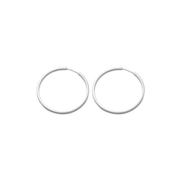 Circle&nbsp;Line&nbsp;Hoops large, s&oslash;lv, Pernille Corydon Jewellery