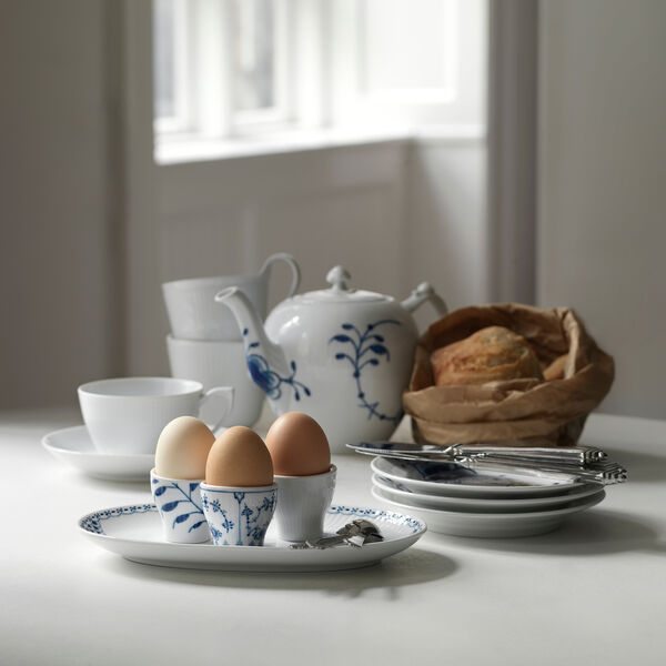 Blå Mega Riflet eggekopp, 2 stk. Blå Mega Riflet eggekopp, 2 stk., Royal Copenhagen