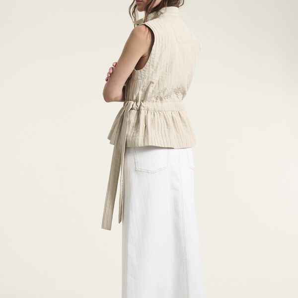 Jinzu langt skj&oslash;rt, white, BITTE KAI RAND