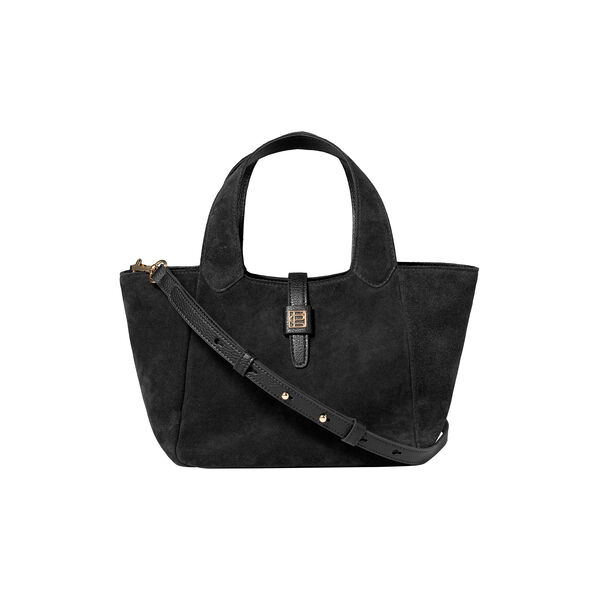 Lucille Tote Bag Small, black suede Lucille Tote Bag Small, black suede, CAMILLA PIHL