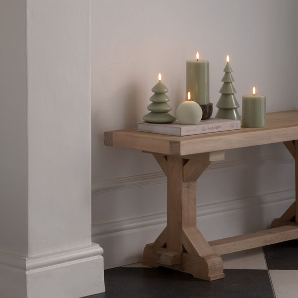 LED Smooth candle Christmas tree | 11x13 | Sage Green, Uyuni Lighting