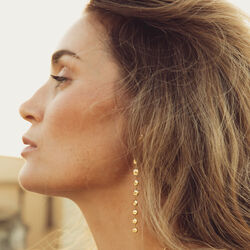 The Long Pebble Earrings, gold, CAMILLA PIHL