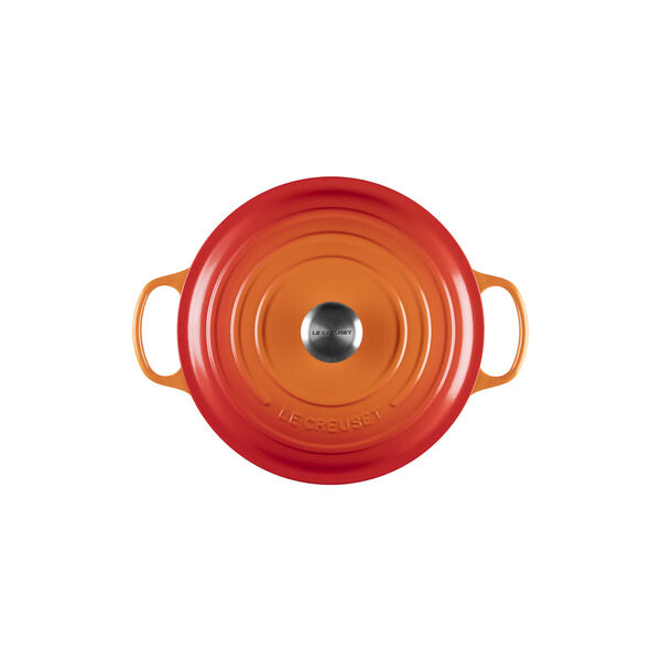 Signature st&oslash;pejern rund gryte &Oslash; 28 cm, volcanic, Le Creuset