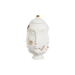 Gilded Muse Frida Vase, hvit/gull, Jonathan Adler