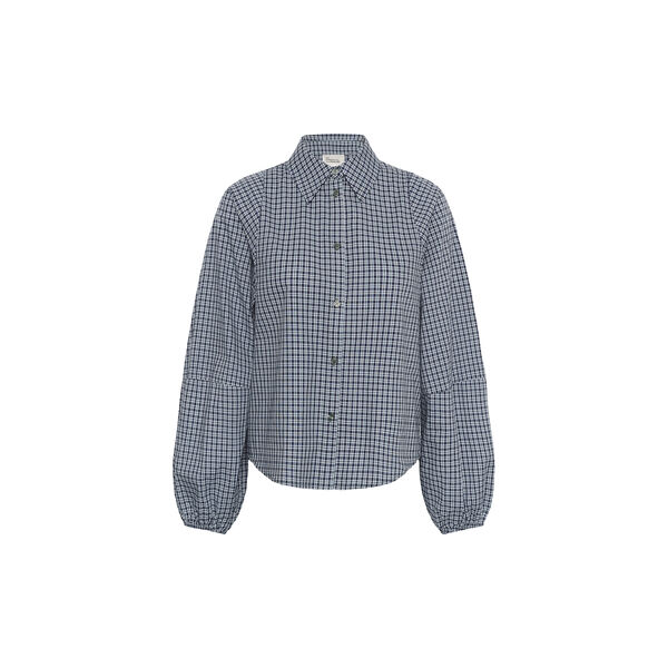 MWIlse Balloon Sleeve Shirt, douglas green check, My Essential Wardrobe
