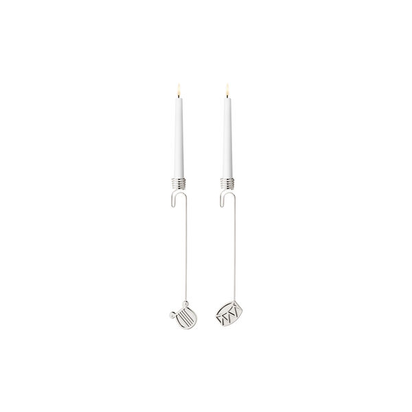 2026 Julelysestake Tromme/Harpe, s&oslash;lv, Georg Jensen
