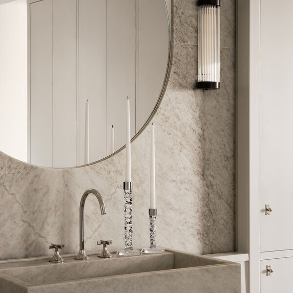 Carat lysestake, st&aring;l, Orrefors