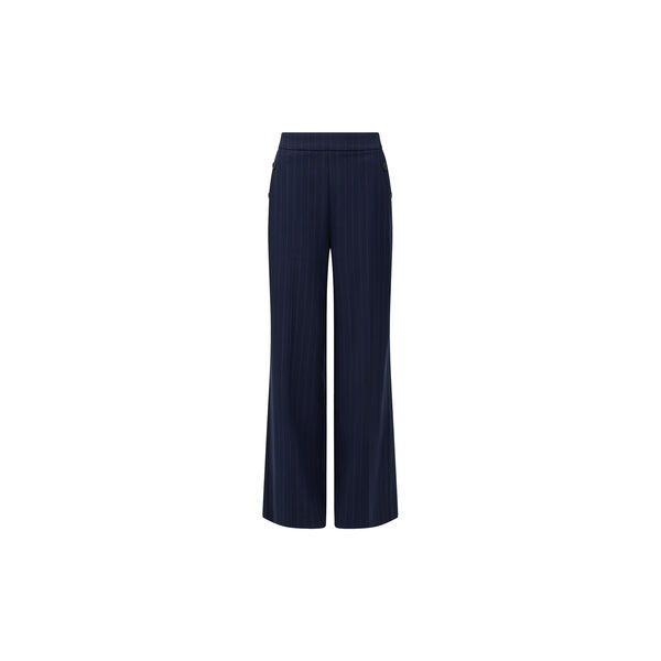 Alia Pinstripe Trousers, new navy/linen white, French Connection