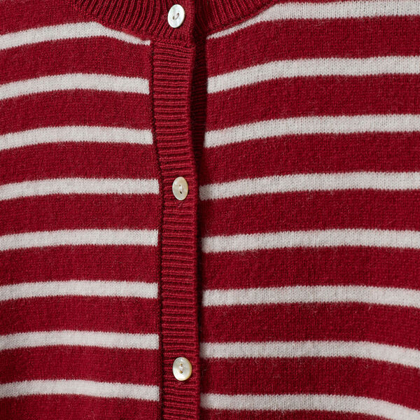 Cardigan, r&oslash;d stripete, Sofie Schnoor
