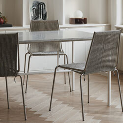 Noel Chair, steel/nature linen, Thorup Copenhagen