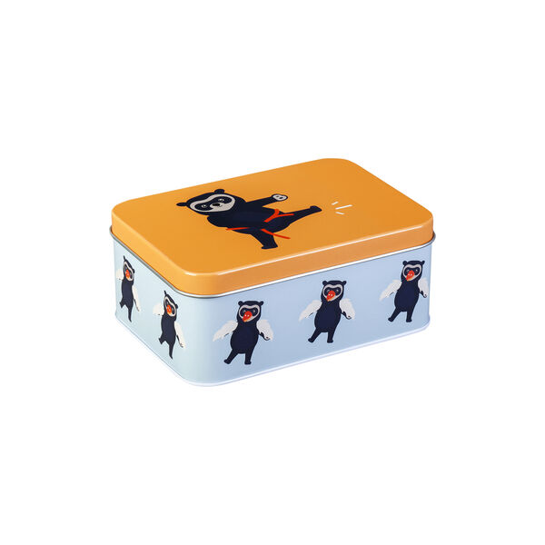 Brillebj&oslash;rn metallmatboks, oransje/lysebl&aring;, Blafre