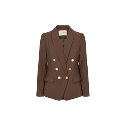 6801RDFComfyEloise blazer, chocolat, RUE de FEMME