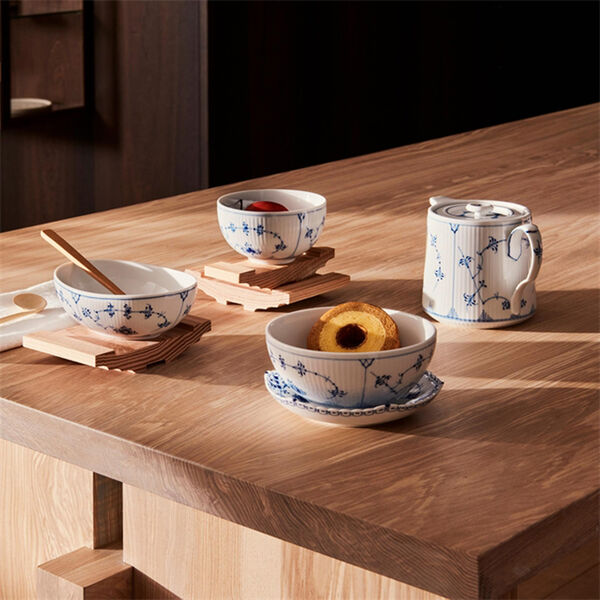 Musselmalt Riflet tekanne 75 cl, Royal Copenhagen