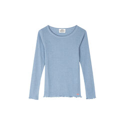 Pointella Troja Tee LS, powder blue melange, Mads Nørgaard