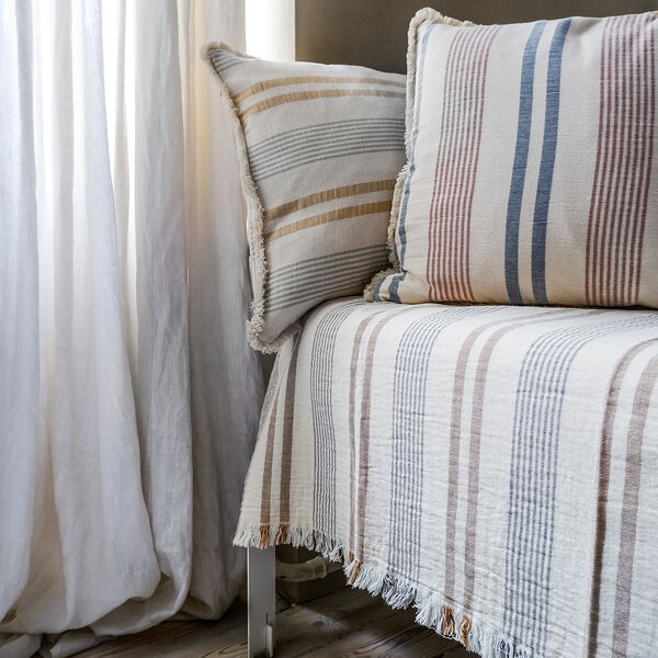 Iris pledd, blue/rusty red, ELVANG