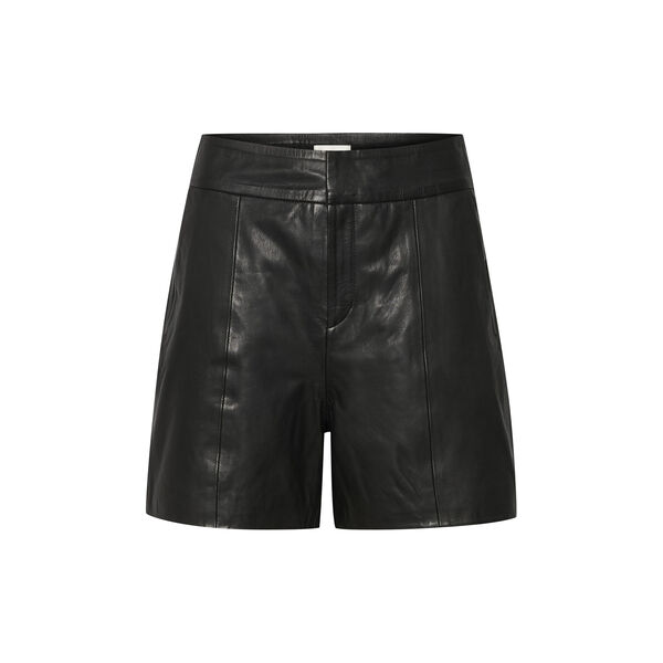 12 THE LEATHER SHORTS, black, My Essential Wardrobe