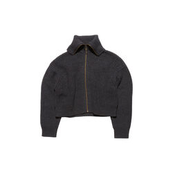 Yummy cardigan, black melange wool, HOPE