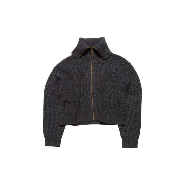 Yummy cardigan, black melange wool, HOPE