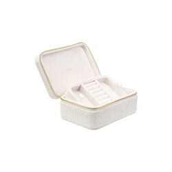 Tweed Jewellery Box, off white w/sand, DARK department