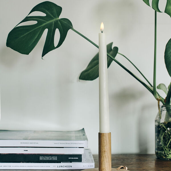 LED konisk stearinlys 20 cm, nordic white, Uyuni Lighting