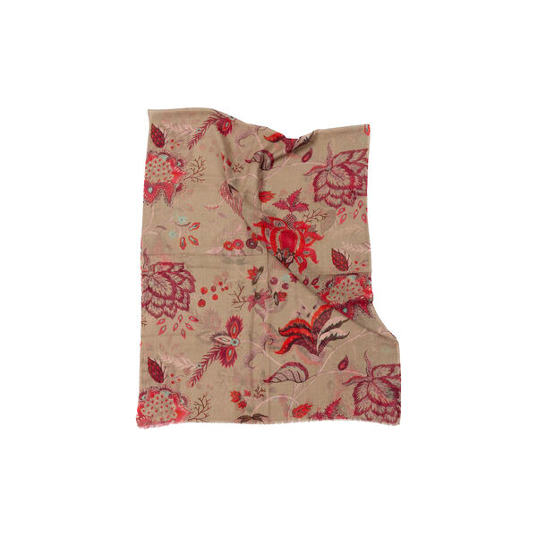 VINTAGE FLOWER skjerf, beige/red, Bella Ballou