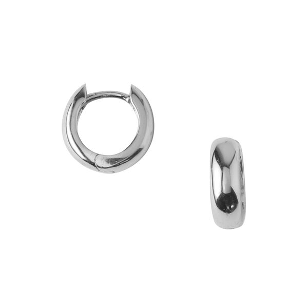 Mini Domed Clean huggie hoops, s&oslash;lv, Orelia