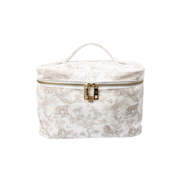 Velvet Vanity Bag Large, sand savannah pattern, DARK department