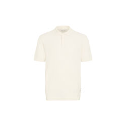 CFKARL Structured Knit Polo, egret, Casual Friday