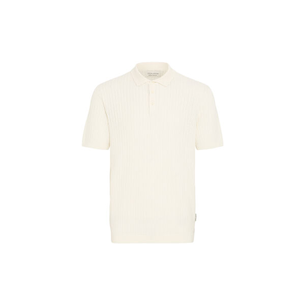 CFKARL Structured Knit Polo, egret, Casual Friday