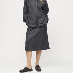 Coastal Shirt, charcoal pinstripe, FWSS