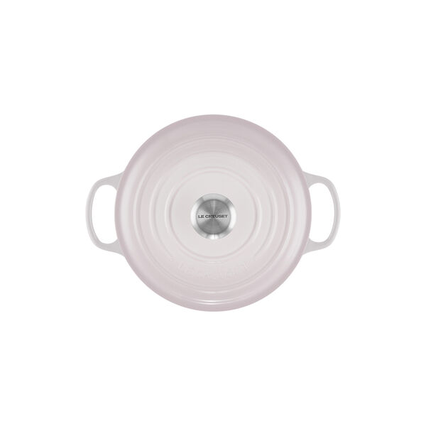 Signature st&oslash;pejern rund gryte &Oslash; 24 cm, shell pink, Le Creuset