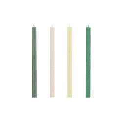 Square stearinlys, greens/whites, HAY