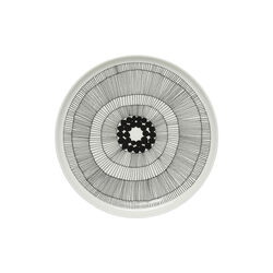 Oiva/Siirtolapuutarha tallerken Ø 25 cm, hvit/sort, Marimekko